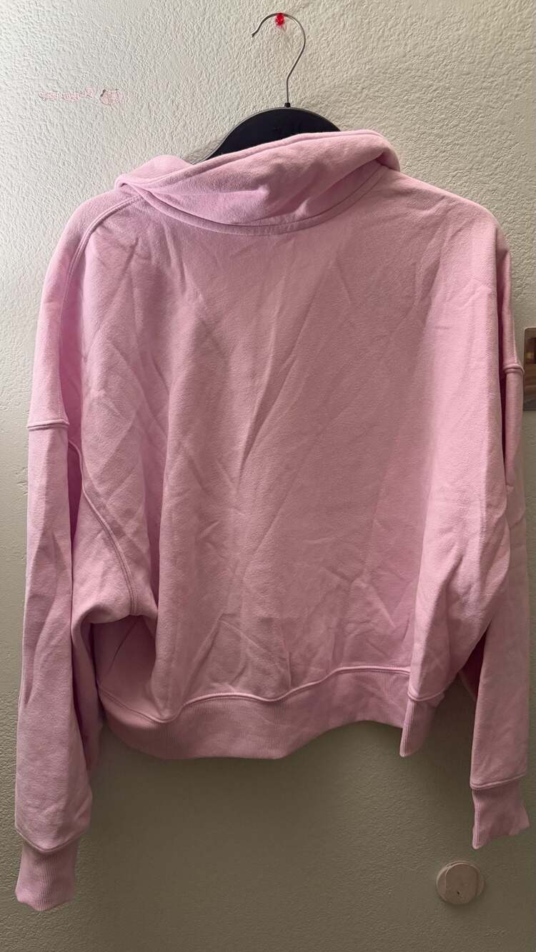 DKNY Sport Women’s XL Pink Collared Pullover Sweatshirt Embroidered Logo - Picture 5 of 5